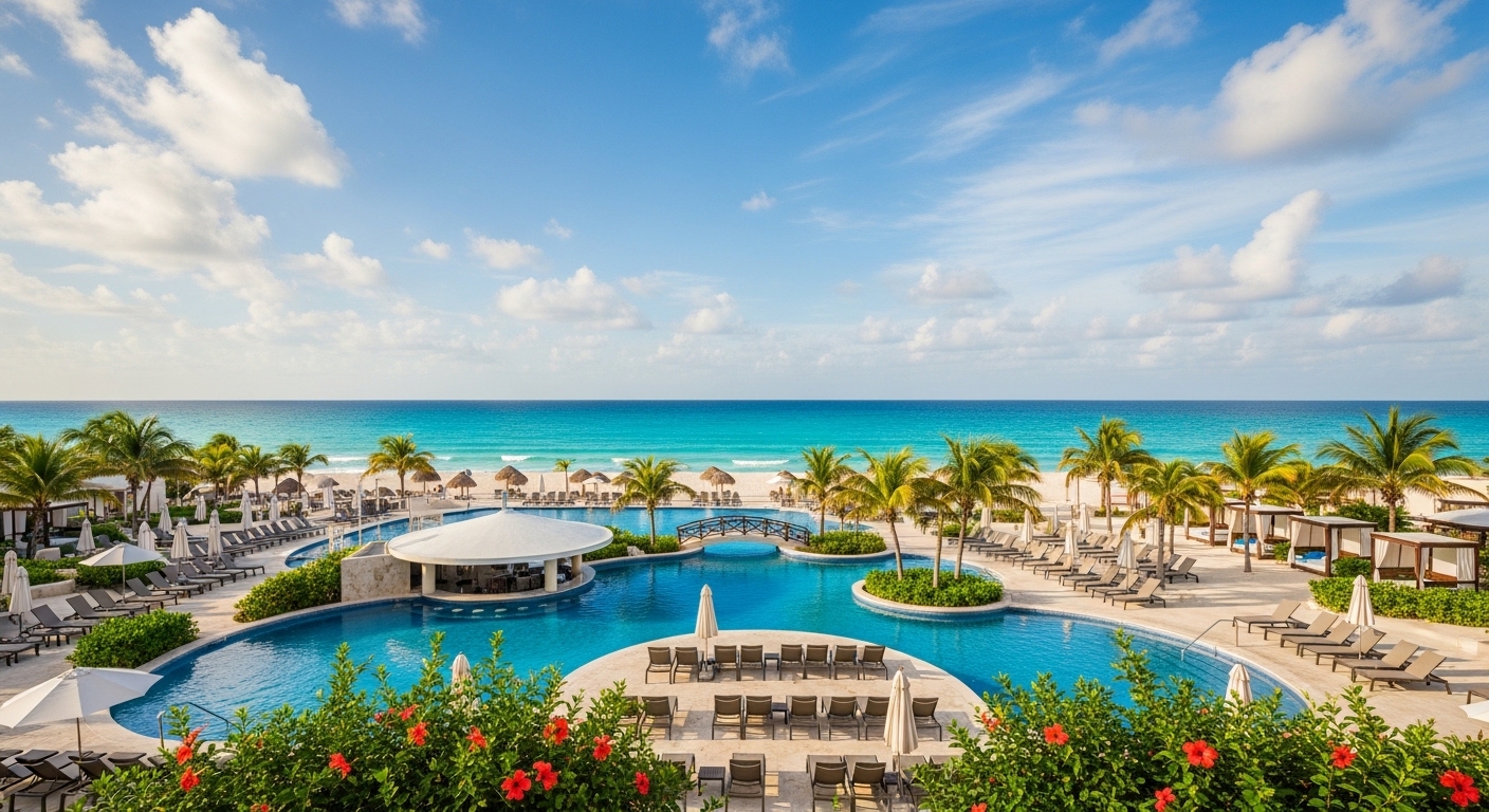 affordable all inclusive resort cancun beach pool