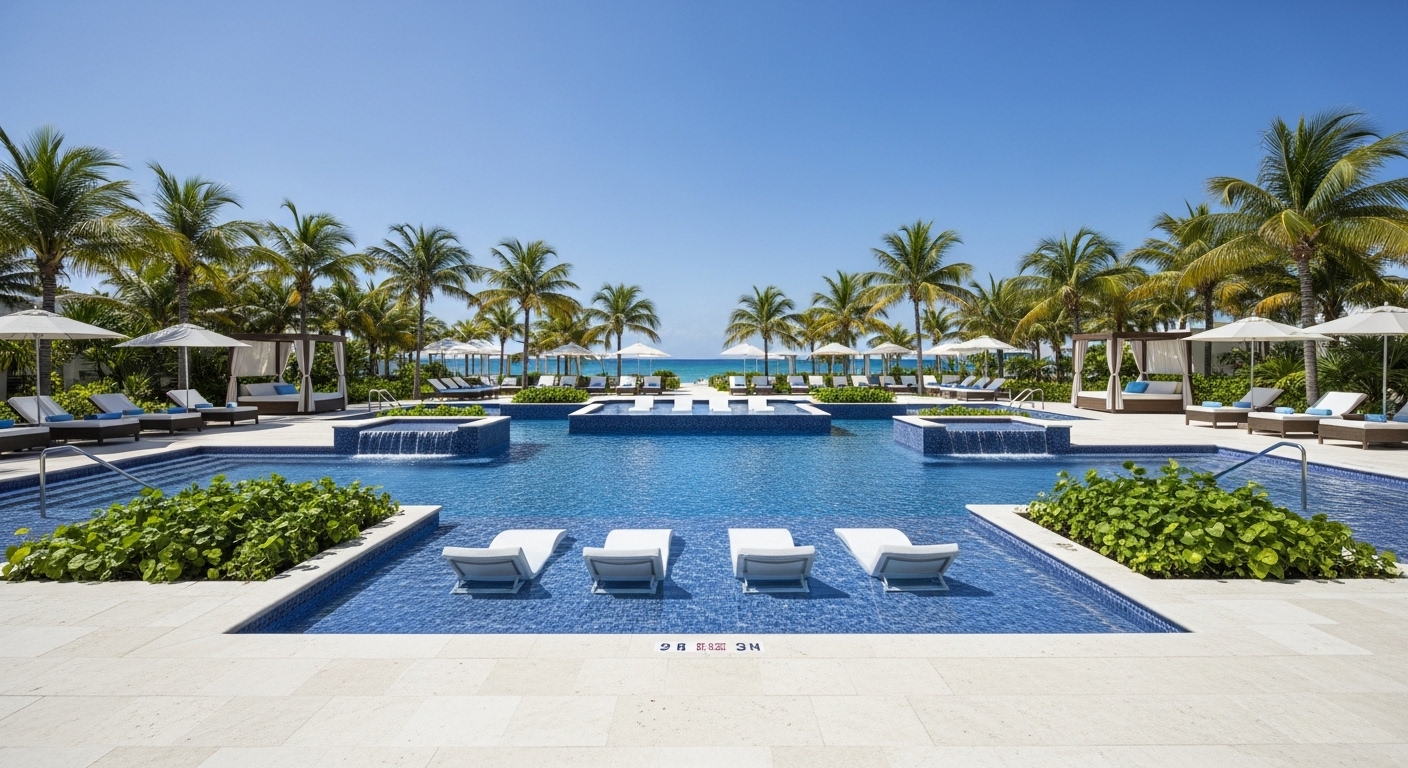 luxury resort pool cancun all inclusive package tropical