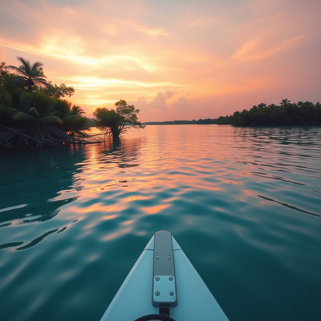 Laguna Nichupté: Paseo en lancha al atardecer